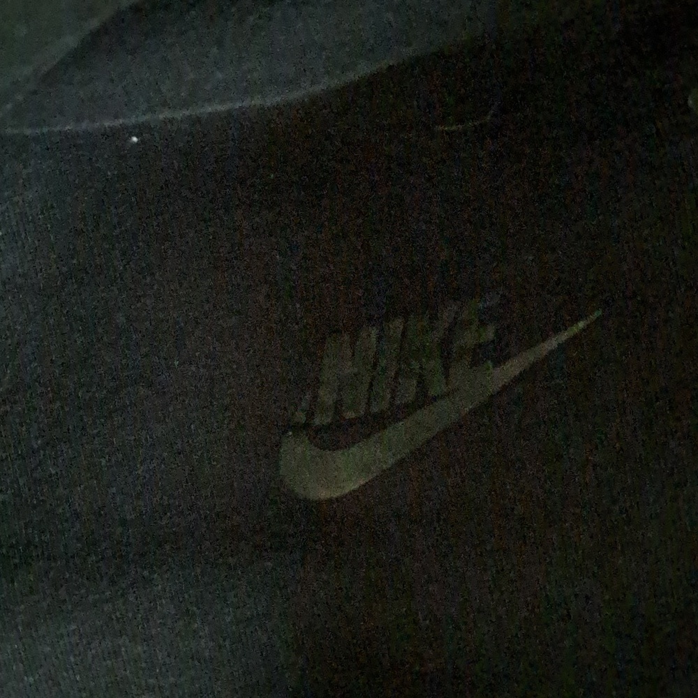 Nike Black Athletic Drawstring Shorts with Tonal Swoosh - Picture 3 of 4